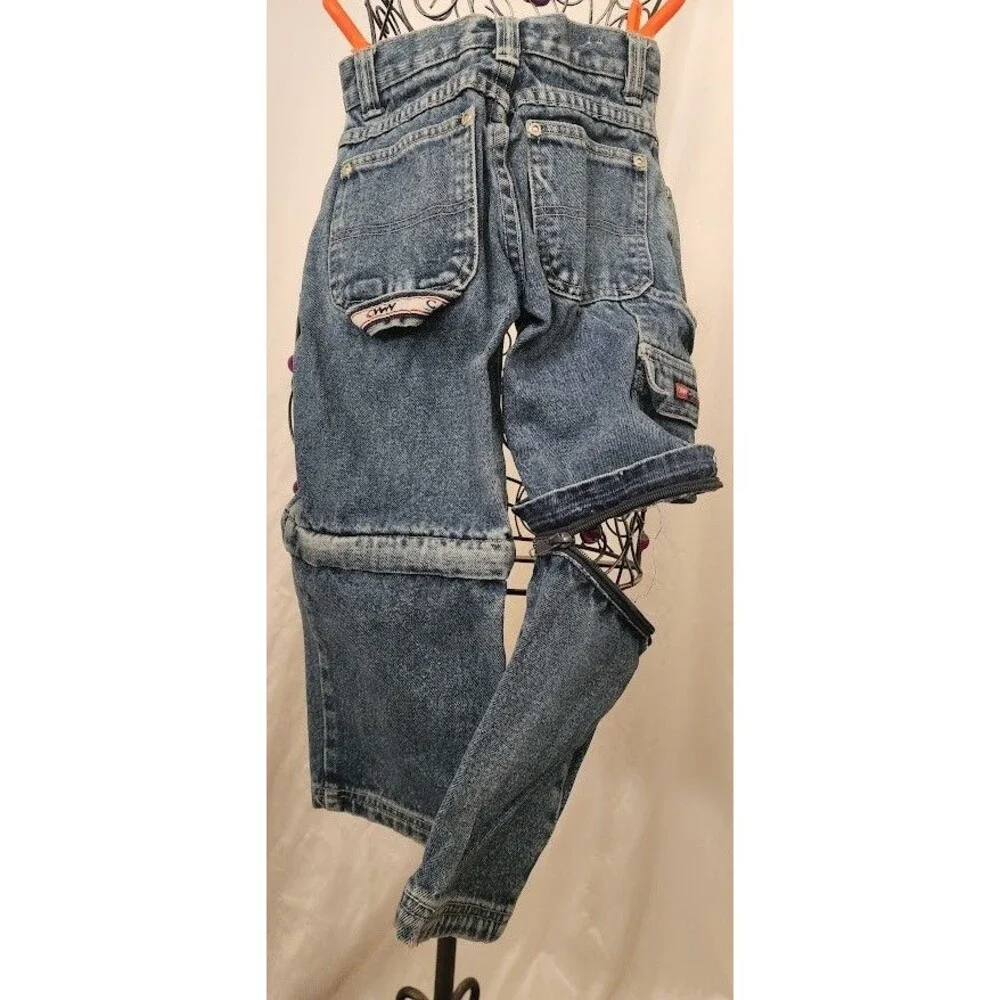 Carters Watch the Wear Carpenter Denim Jeans Pants To Shorts Boys Size 4 Vintage